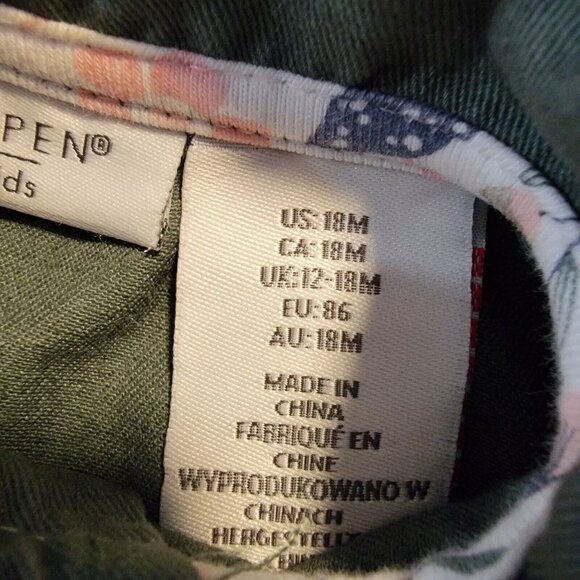 Aspen Kids Baby Girl Lightweight Sleeveless Jacket‎ Green Zip Up 18 Months - Picture 3 of 8